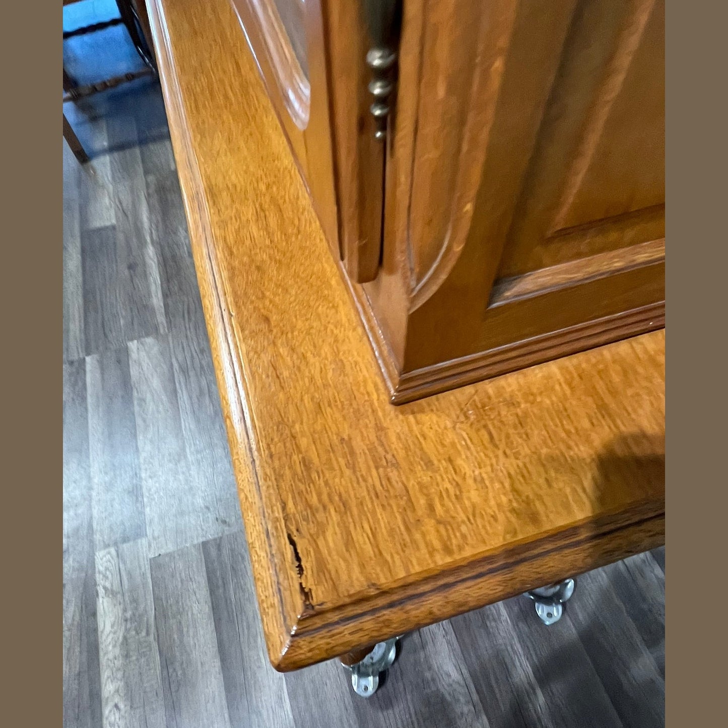 Vintage Belgian Oak Display #414