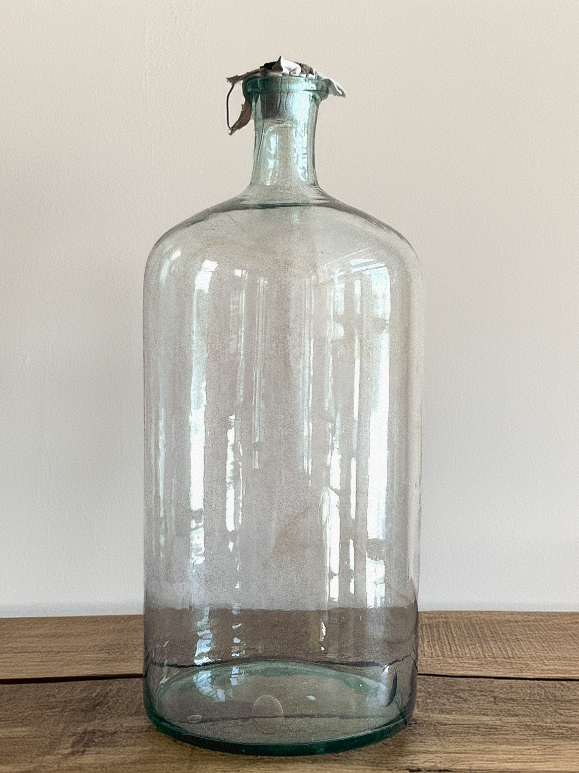 Demijohn -Large European Clear Glass Oil Bottle