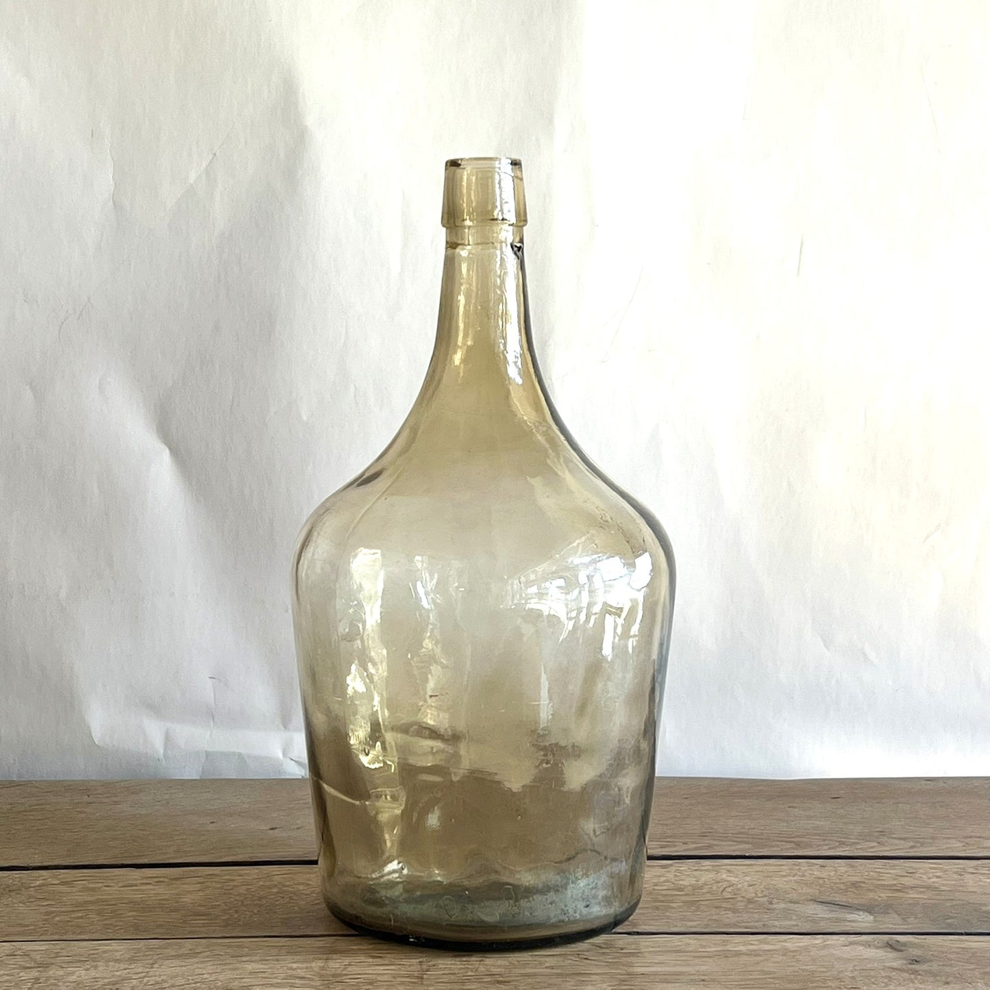 Vintage Small Eastern European Demijohn | Brown Handblown Glass Jug | Rustic Wine Bottle #313| Wabi-Sabi Decor | Statement Glass Vessel