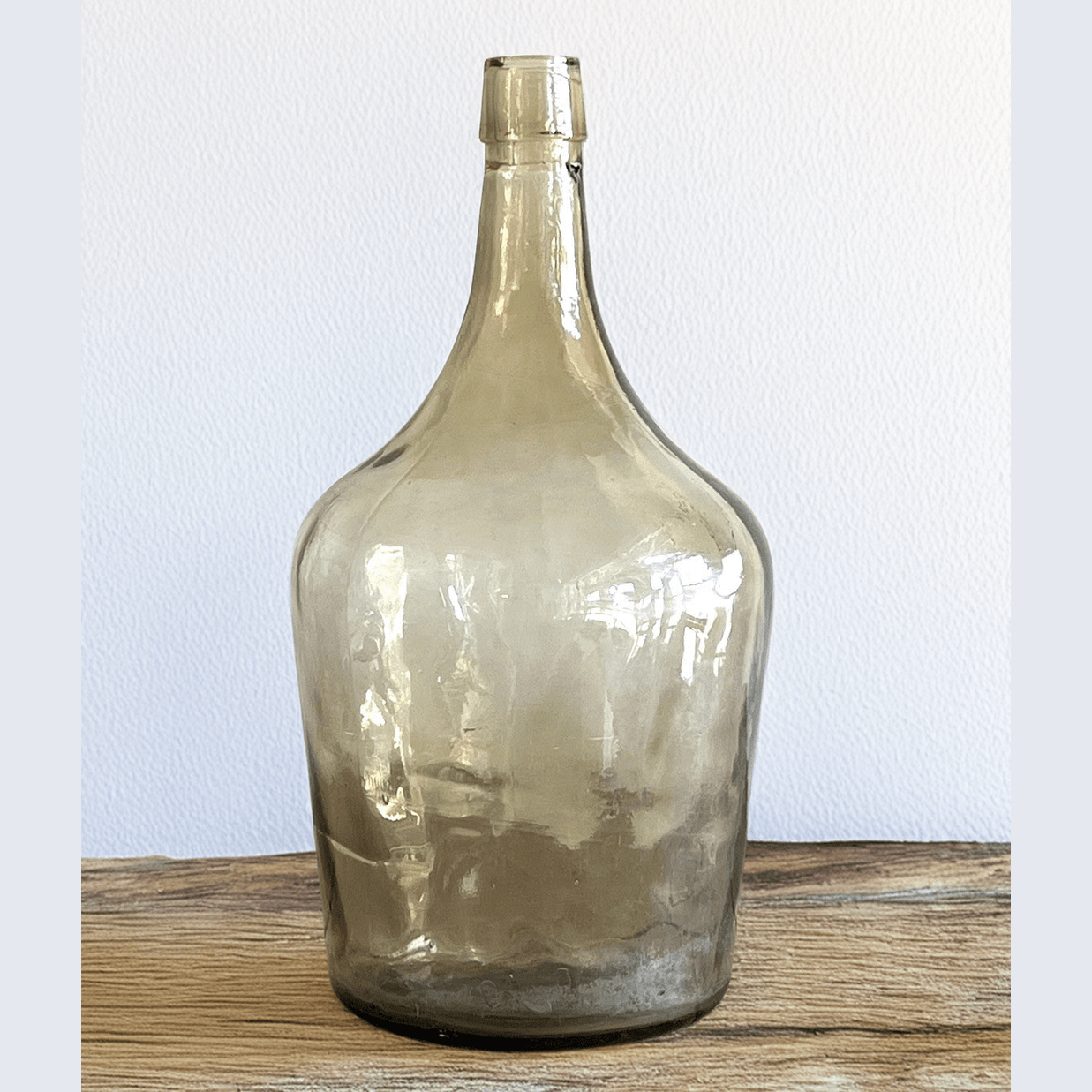 Vintage Small Brown Glass Eastern European Demijohn