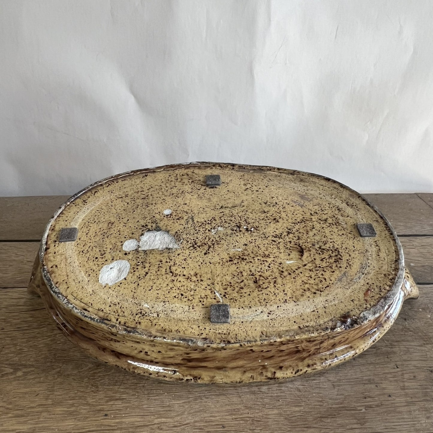 Antique French Mustard Glazed Terracotta Baking Dish – Extra Large Rustic Farmhouse Cookware #12
