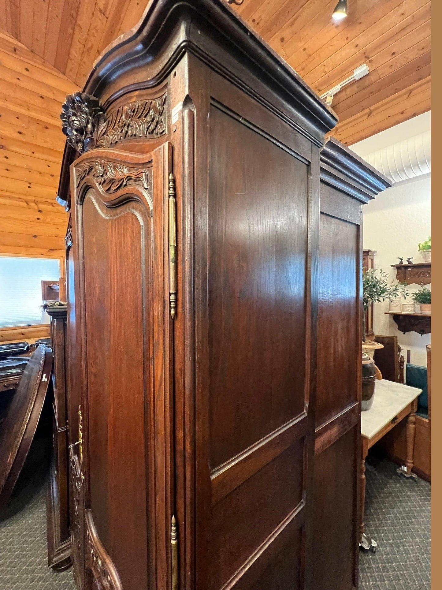 French Provencial Oak Armoire