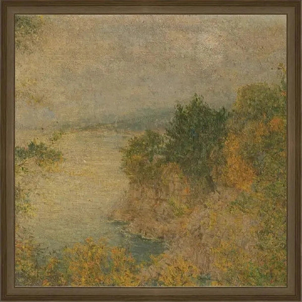 Autumn Landscape Framed Antique Styled Art 6x6