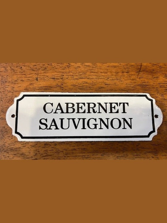 Orban & Sons Enamel Plaque "Cabernet Sauvignon"