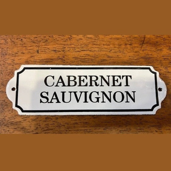 Orban & Sons Enamel Plaque "Cabernet Sauvignon"