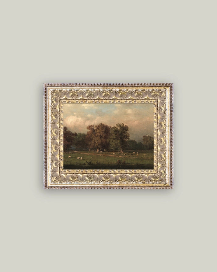 Sheep Farm Framed Antique Styled Art 7x5