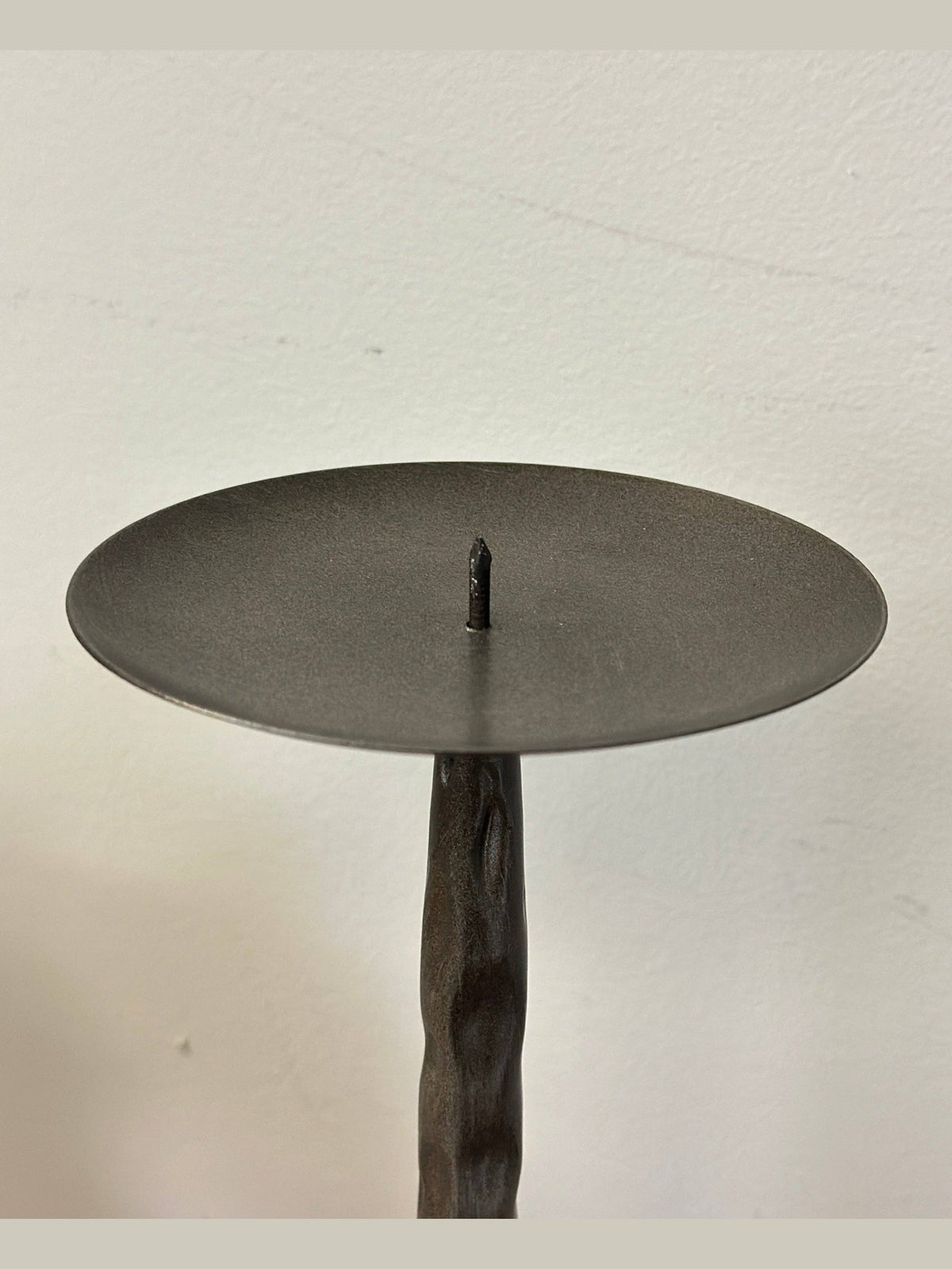 Hammered Metal Pillar Candle Holder