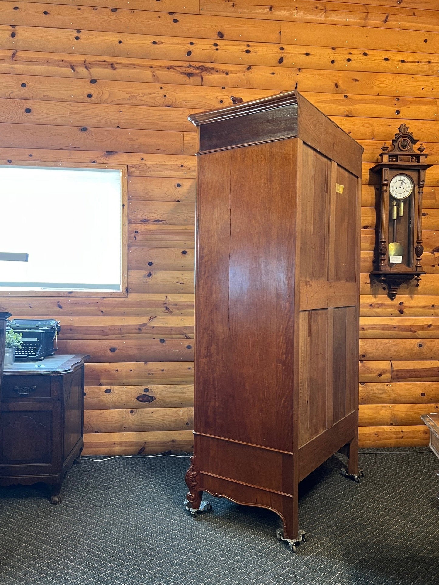 French Walnut Single Door Louis XV styled Wardrobe