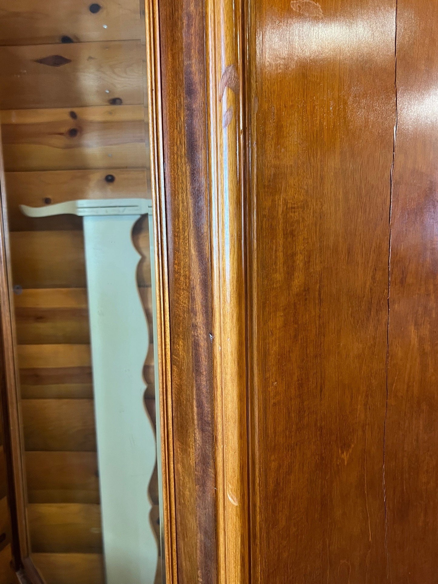 French Walnut Single Door Louis XV styled Wardrobe