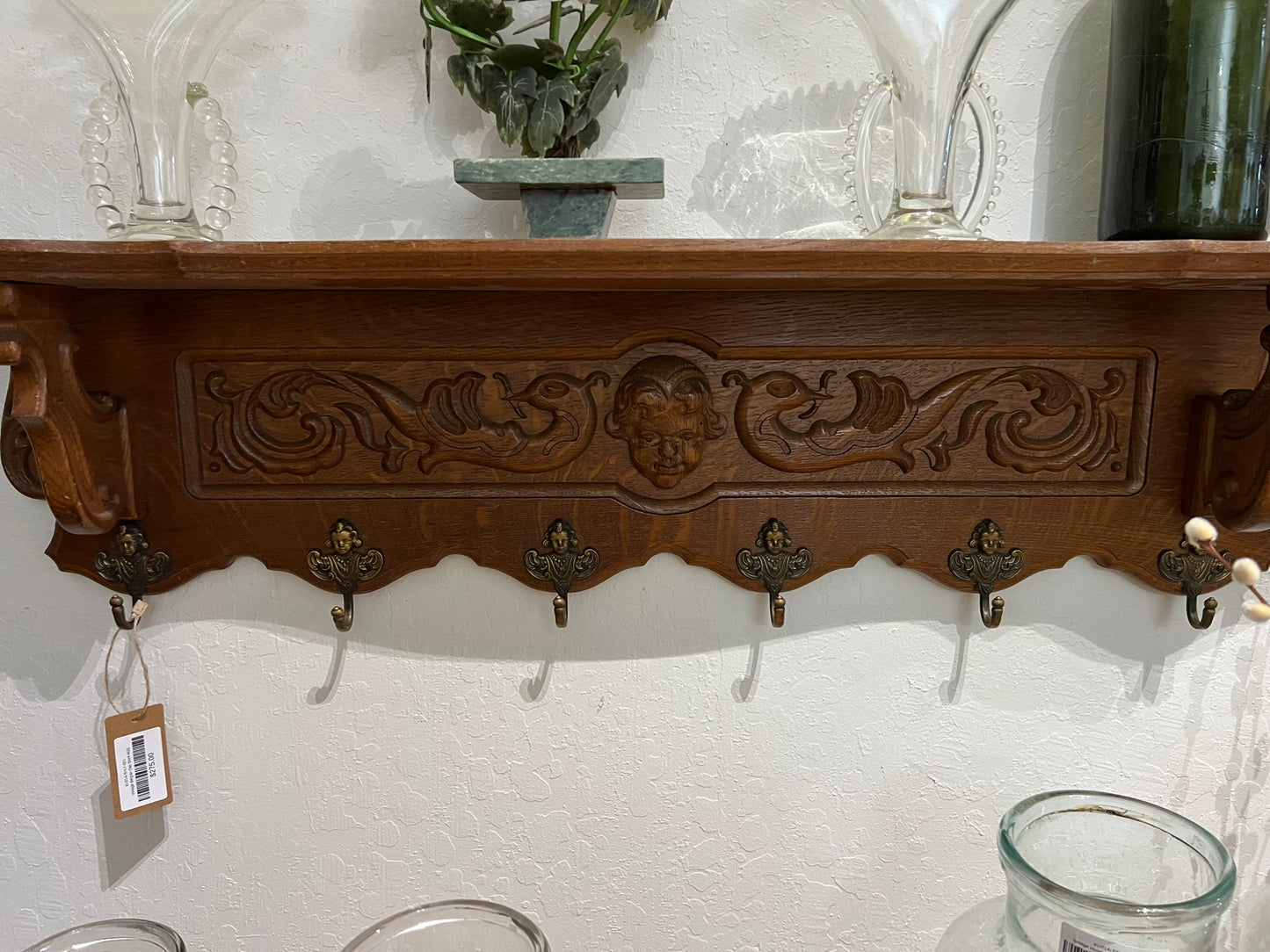 Vintage Belgian Oak Shelf #621
