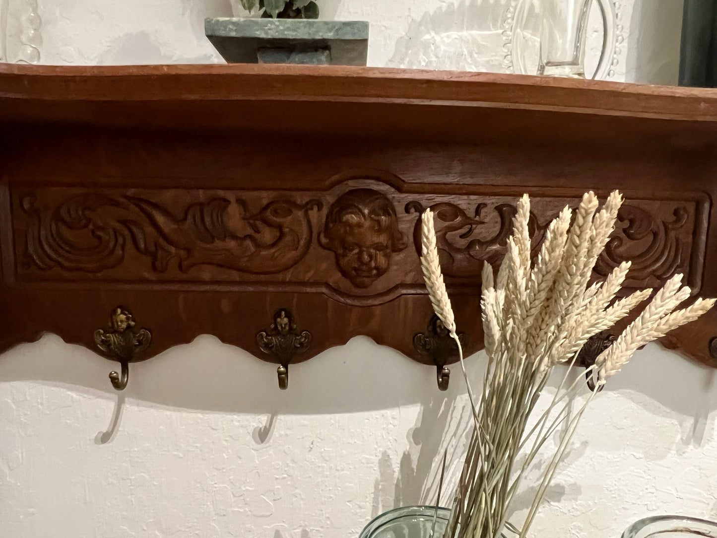 Vintage Belgian Oak Shelf #621