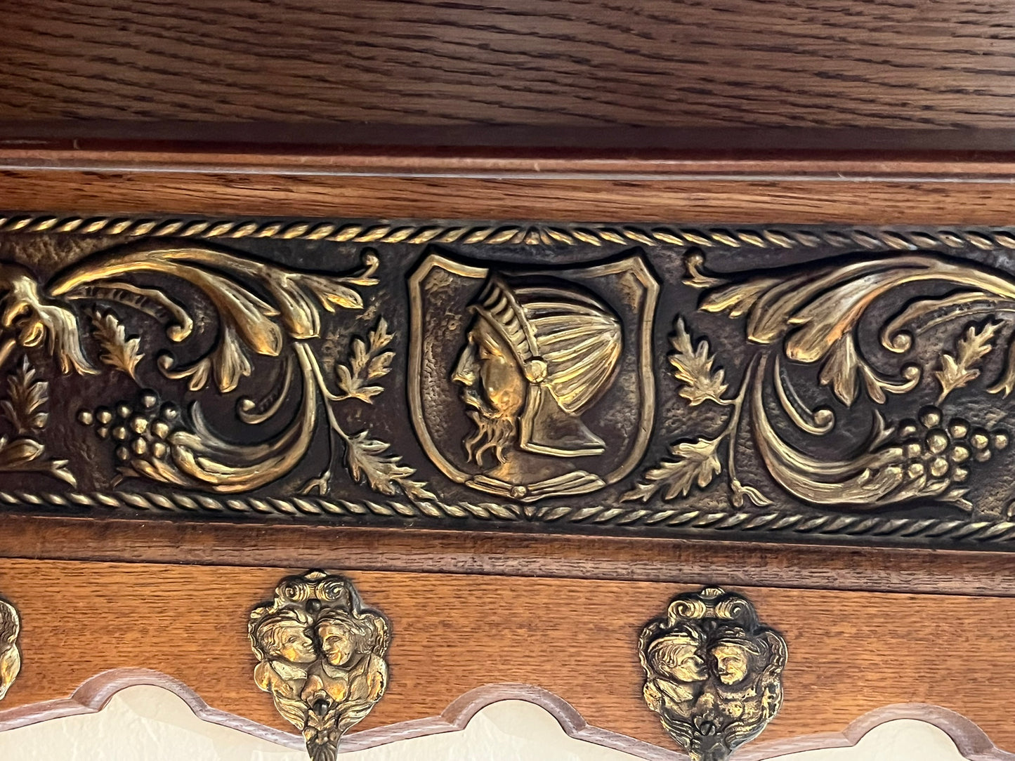 Vintage Belgian Oak Shelf #704