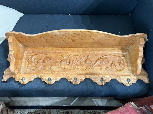 Vintage Belgian Oak Shelf #700