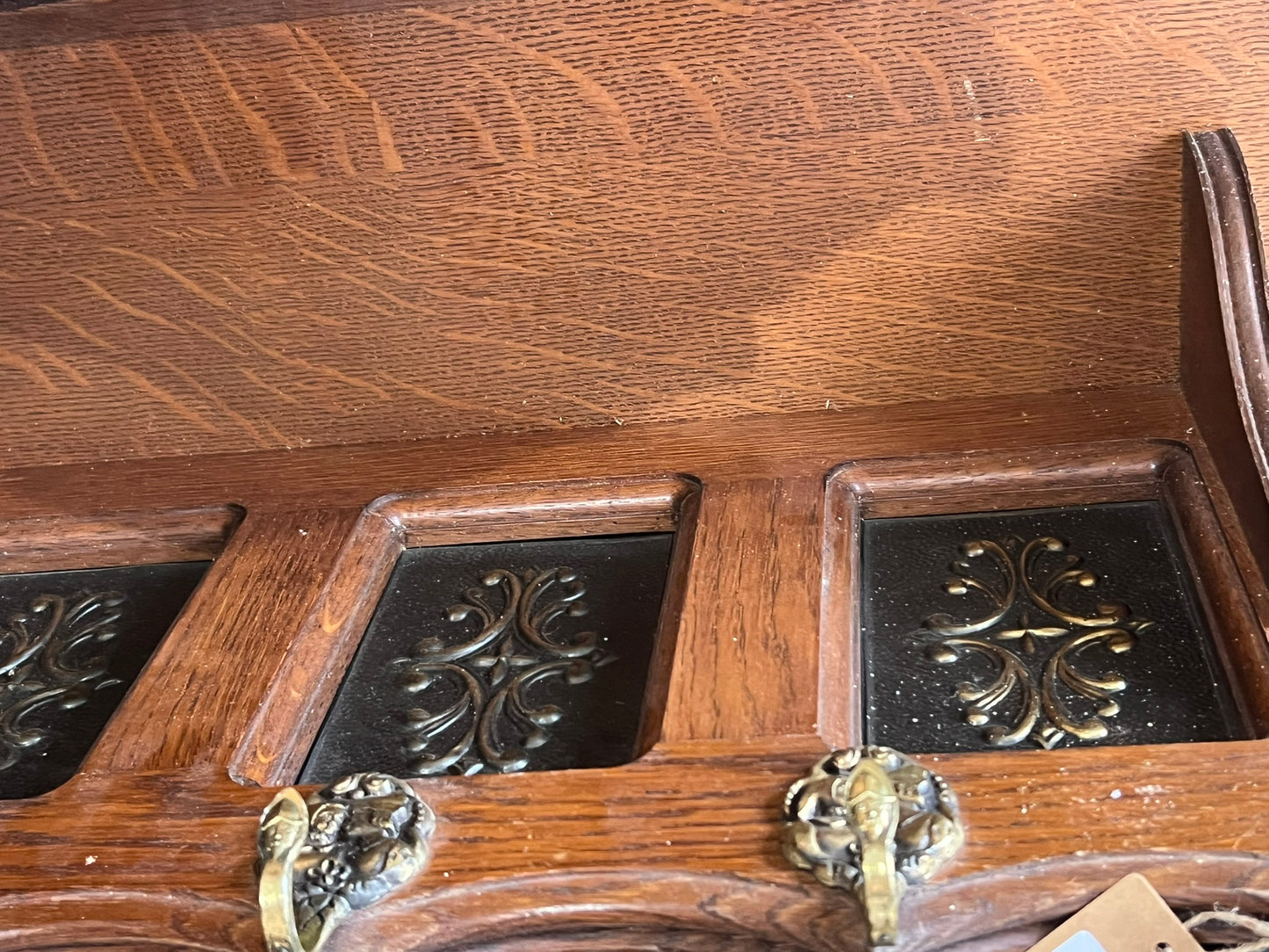 Vintage Belgian Oak Shelf #687