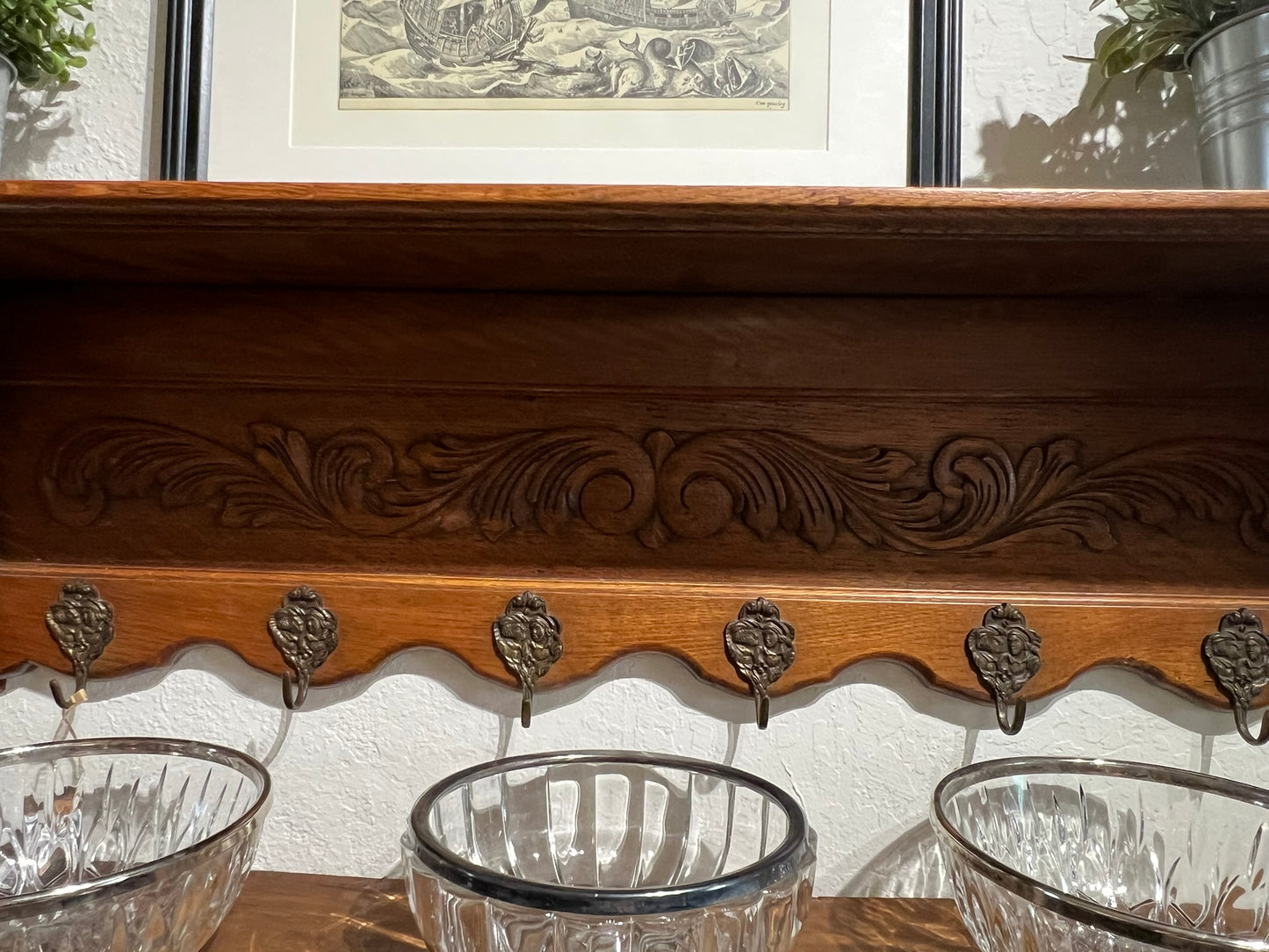 Vintage Belgian Oak Shelf #624