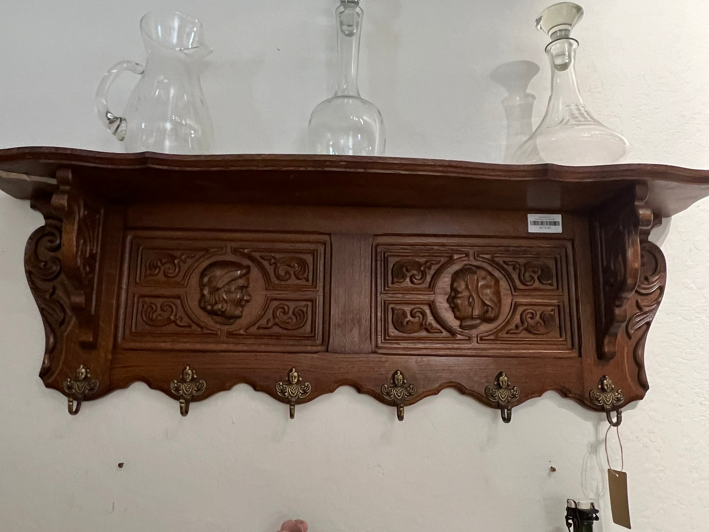 Vintage Belgian Oak Shelf #617