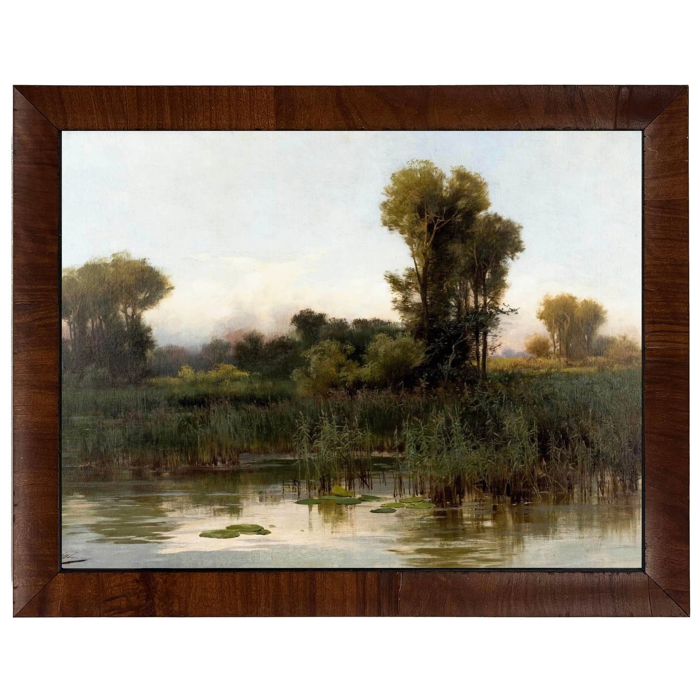 Vintage-Inspired Framed Landscape Print