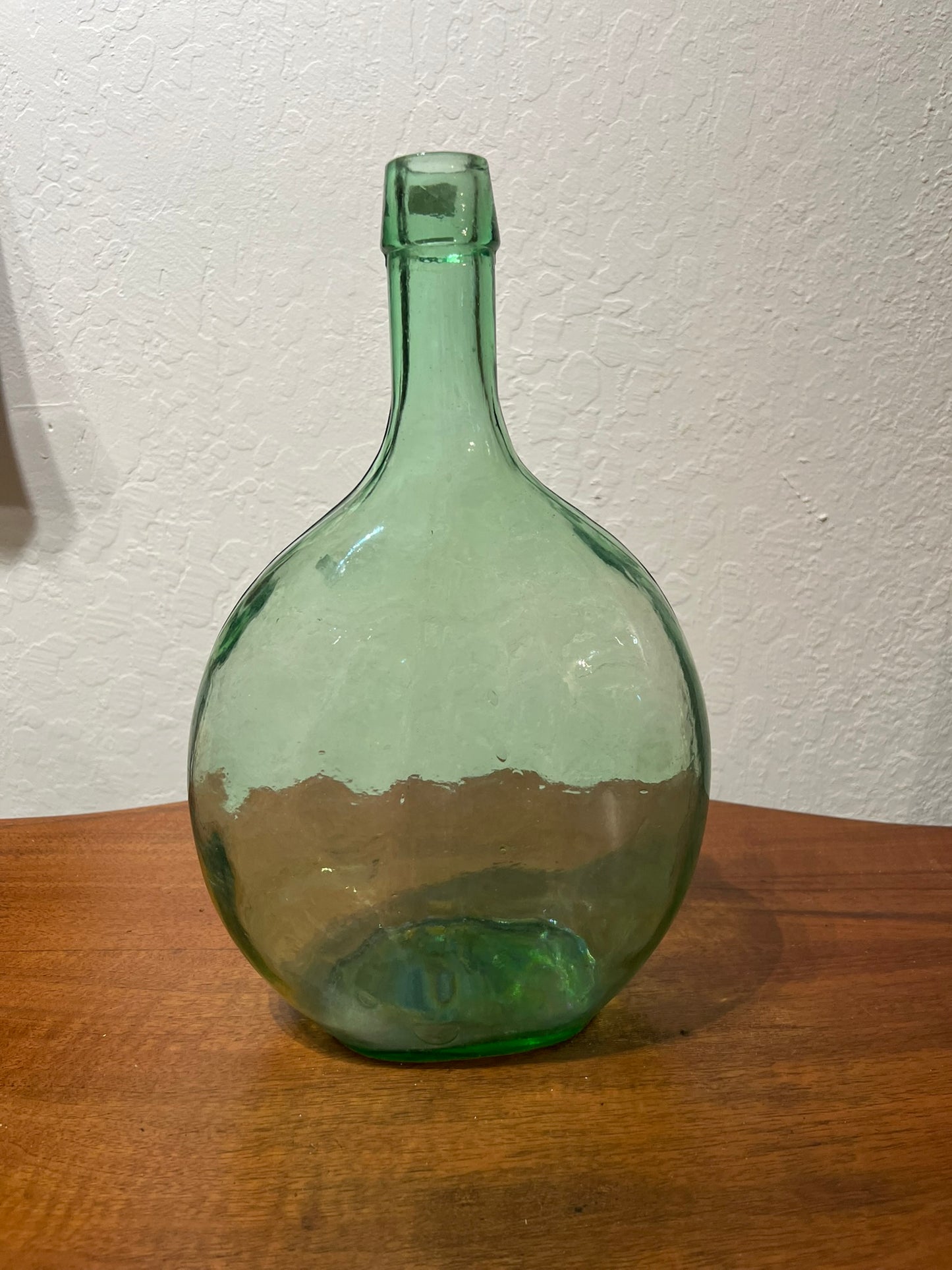 Large Vintage Hungarian Brandy Bottle - Green