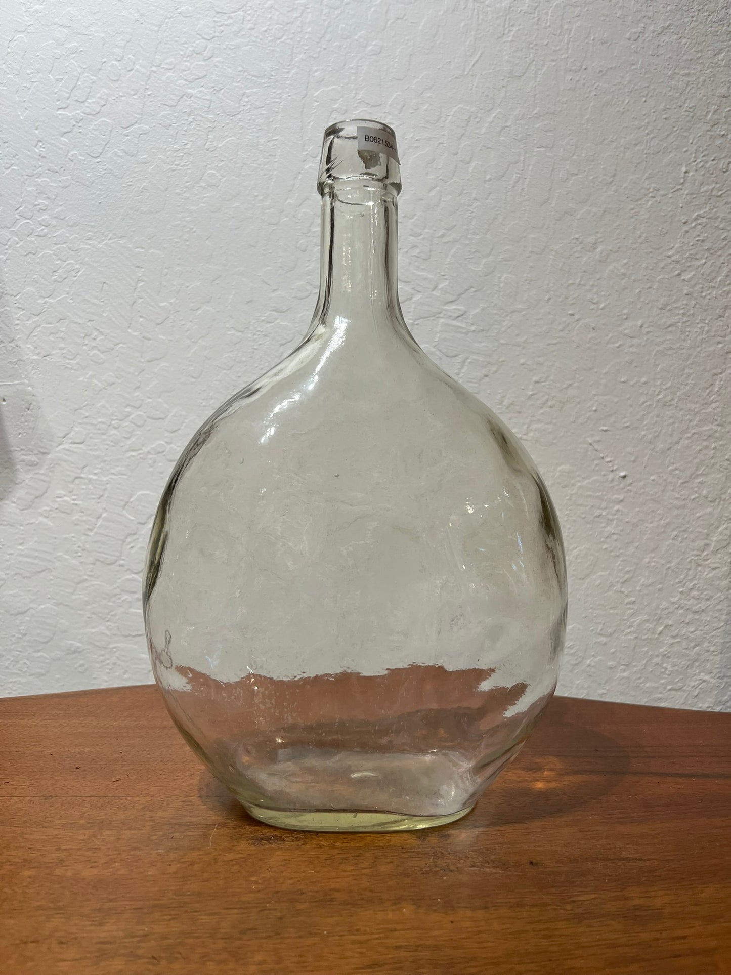 Large Vintage Hungarian Brandy Bottle - Clear