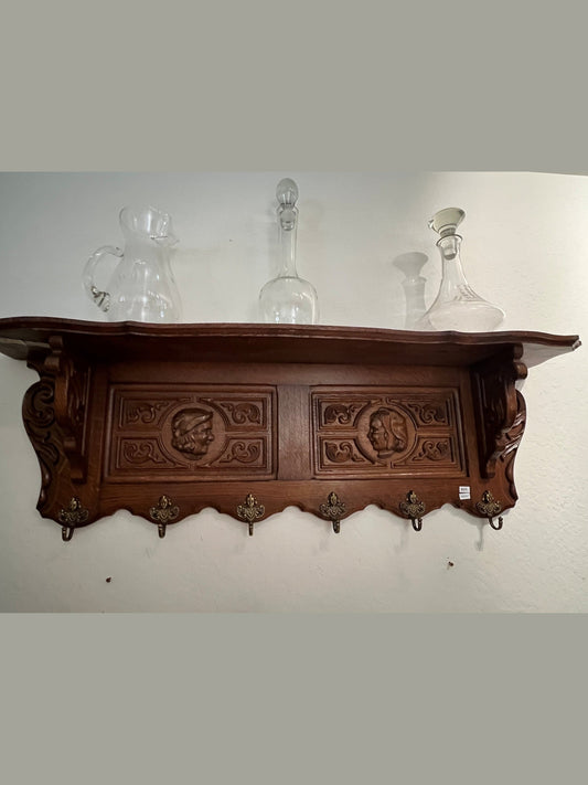Vintage Belgian Oak Shelf #617