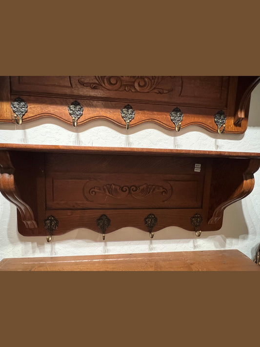 Vintage Belgian Oak Shelf #618