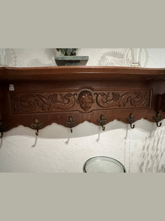 Vintage Belgian Oak Shelf #621