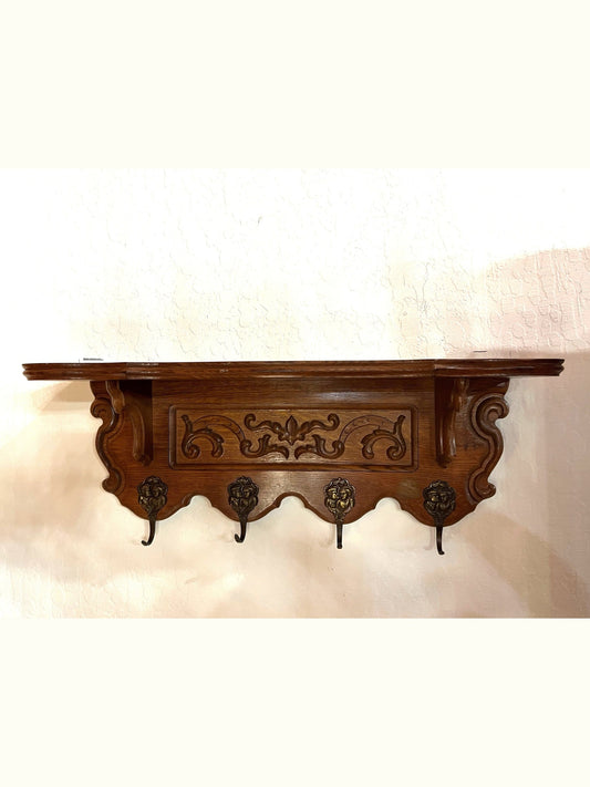 Vintage Belgian Oak Shelf #703