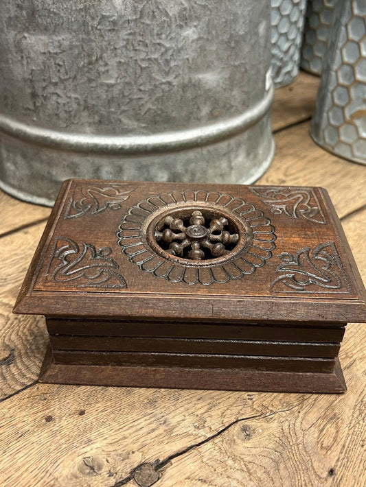 Vintage Belgian Oak Box - Normandy, Dk Oak #429