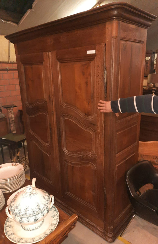 Circa 1800 French Provincial Solid Oak Armoire