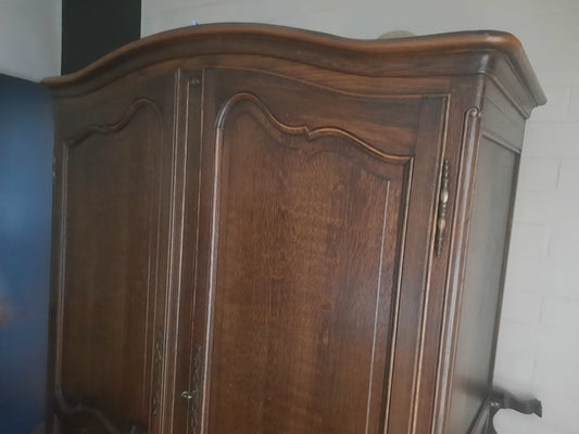 Antique French Louis XV Oak Armoire with Carved Panels, c.1900 #117