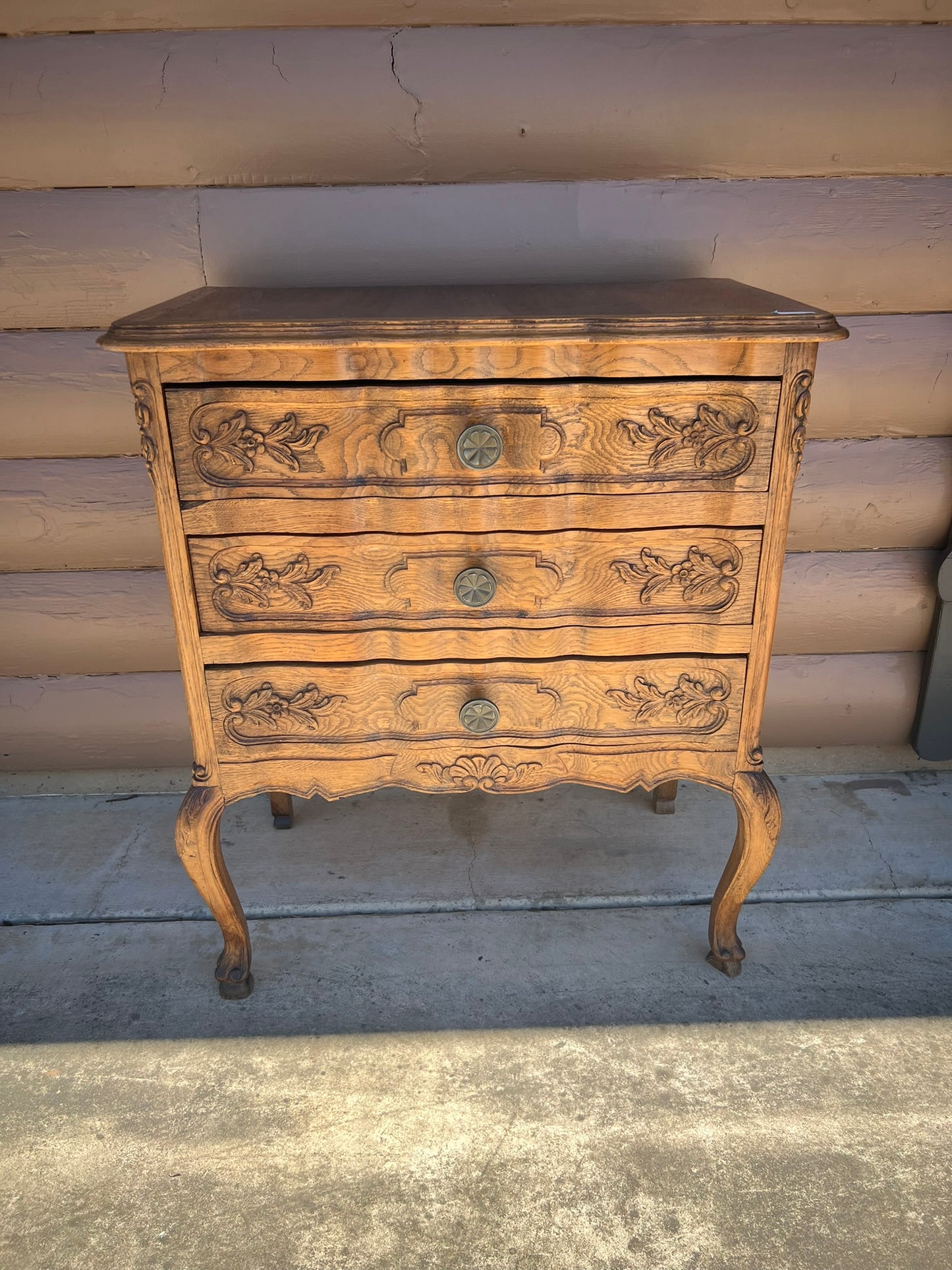 Vintage Belgian Louis XV Style Small Chest of Drawers