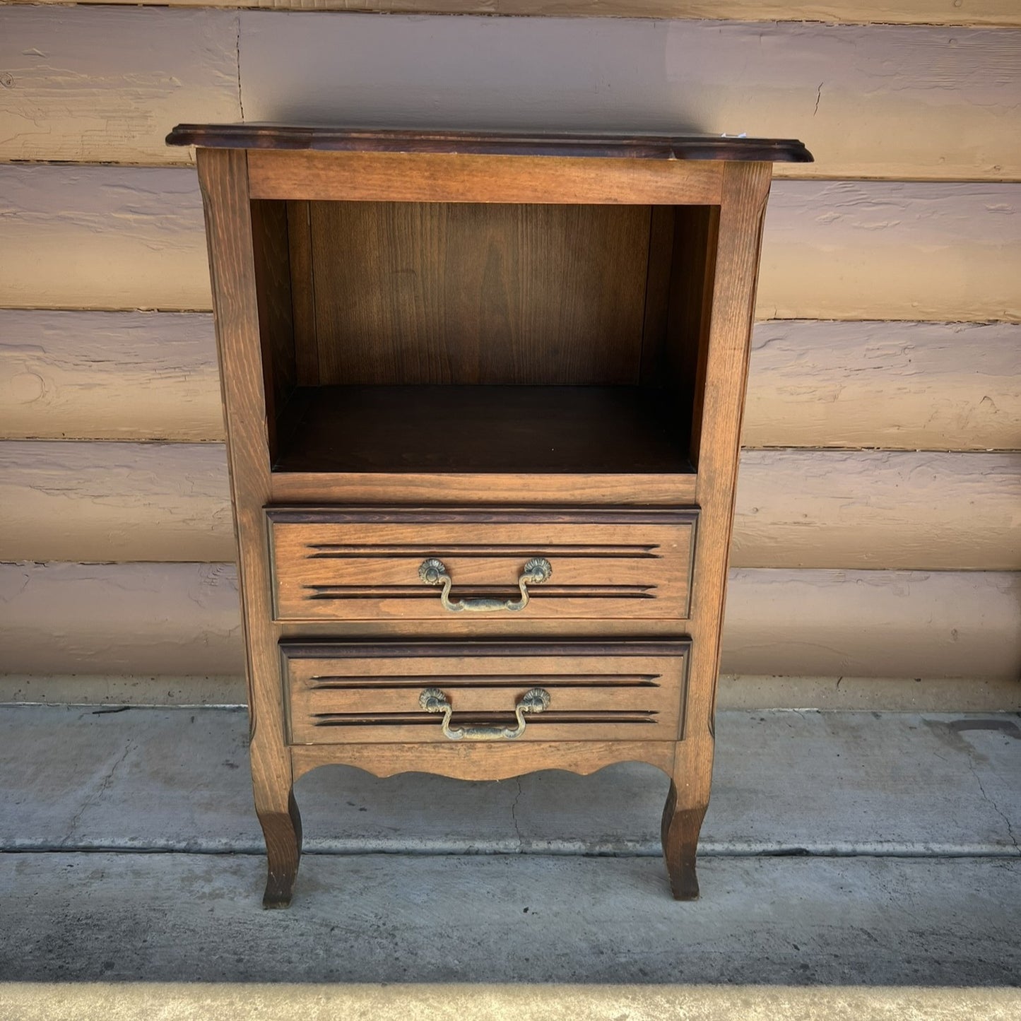 Vintage Belgian Rustic Style Small Chest of Drawers with Open Shelf  #237