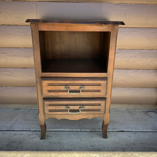 Vintage Belgian Rustic Style Small Chest of Drawers with Open Shelf  #237