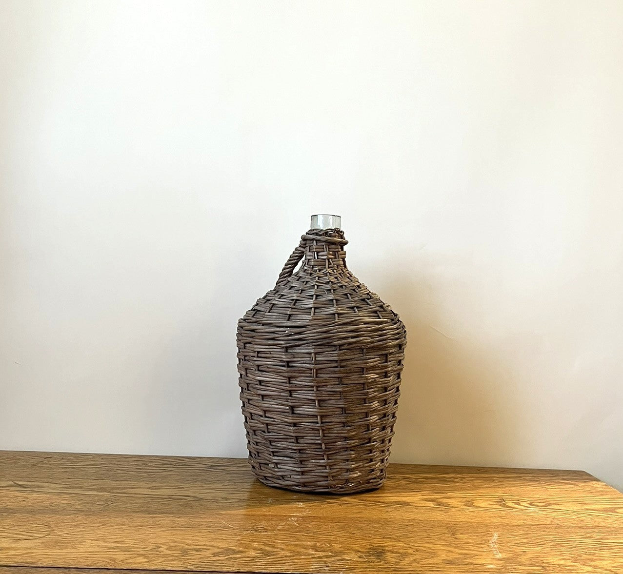 Vintage Hungarian Wicker Wine Bottle #51301