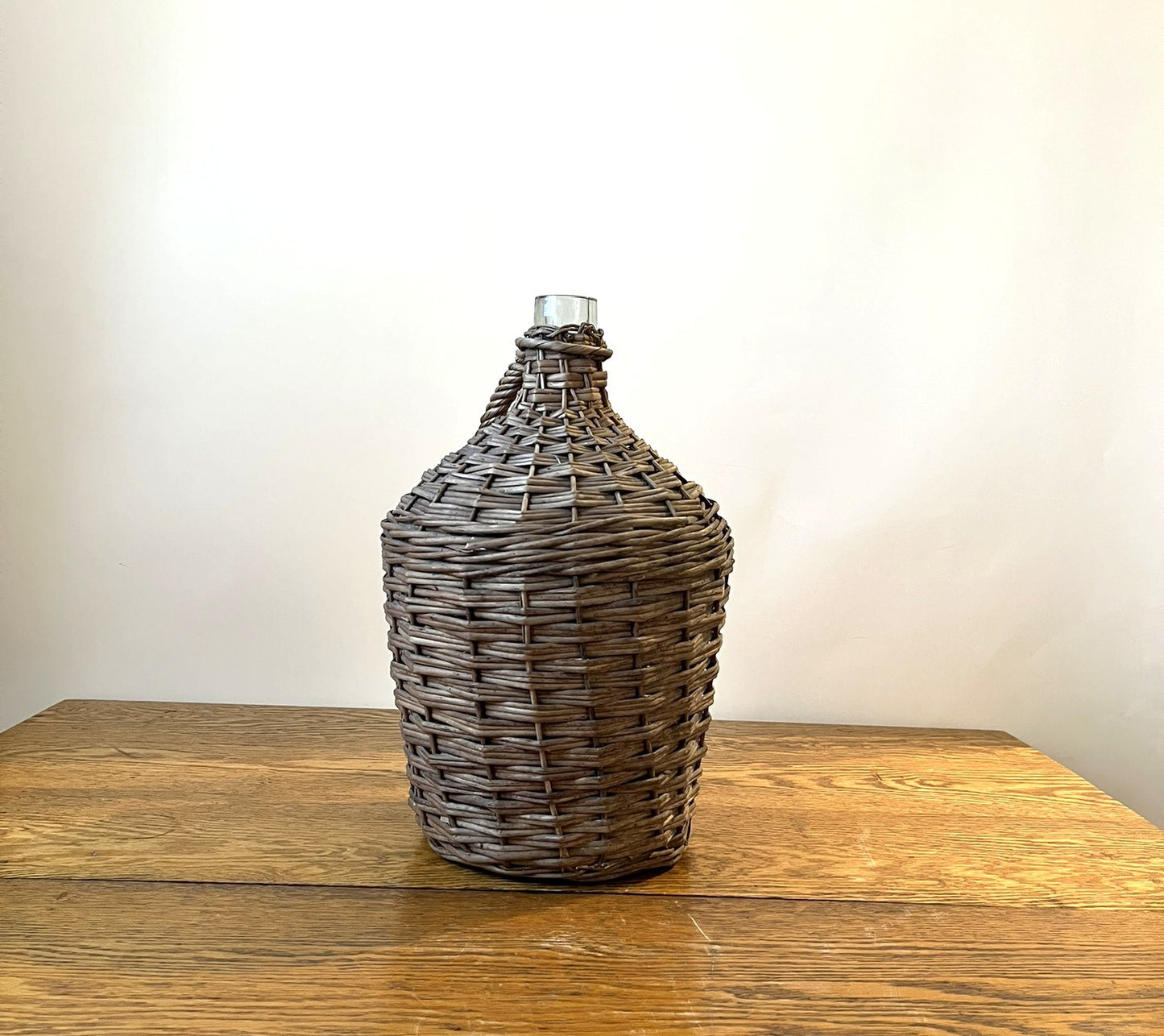 Vintage Hungarian Wicker Wine Bottle #51301