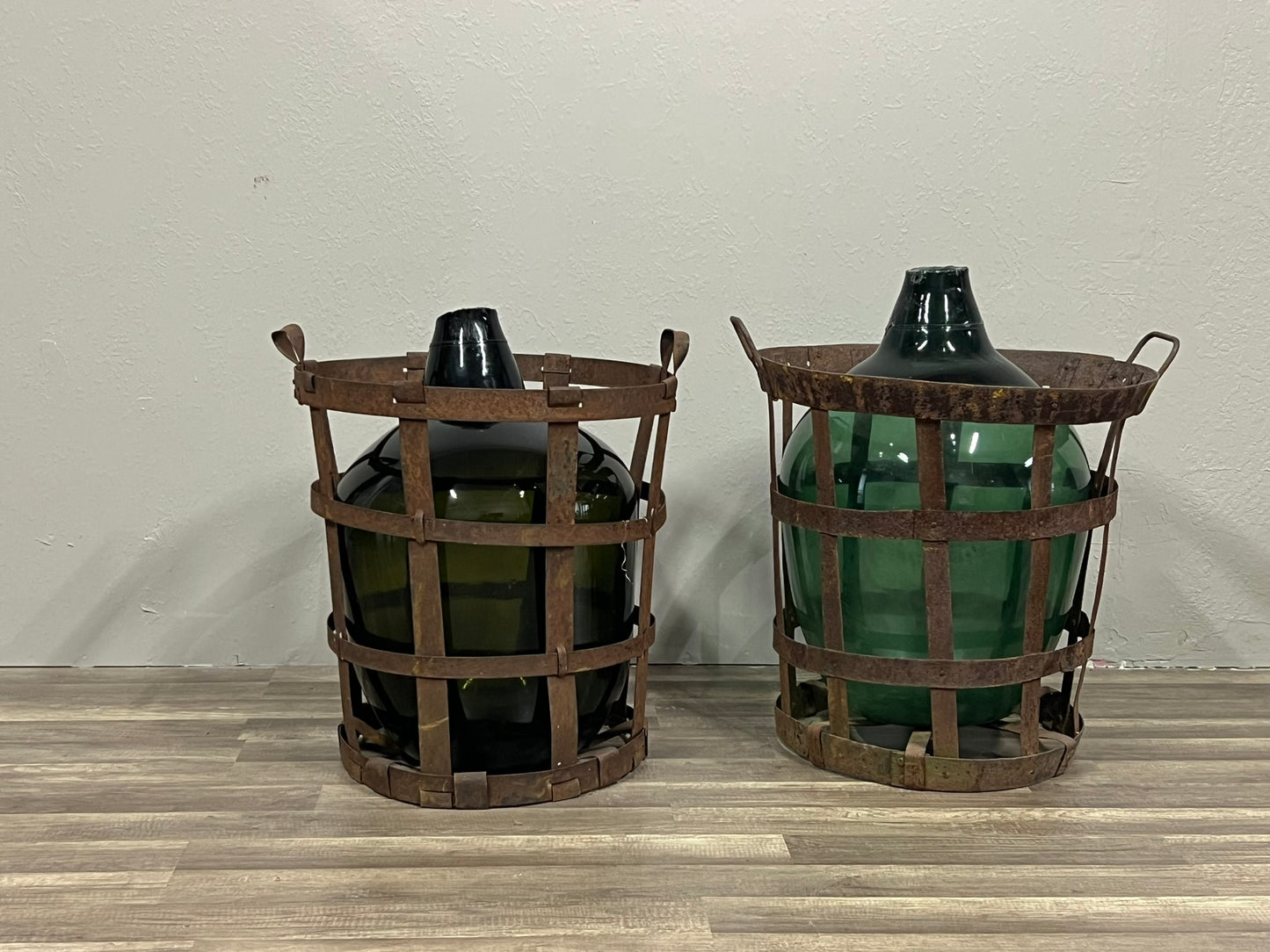 Pair of Eastern European Vintage Fermenting Jugs