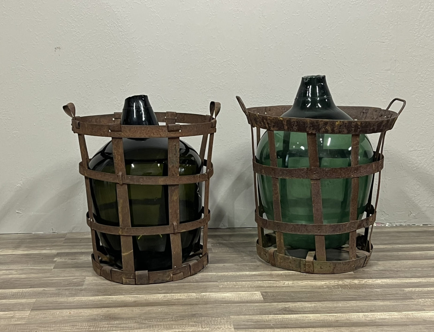 Pair of Eastern European Vintage Fermenting Jugs