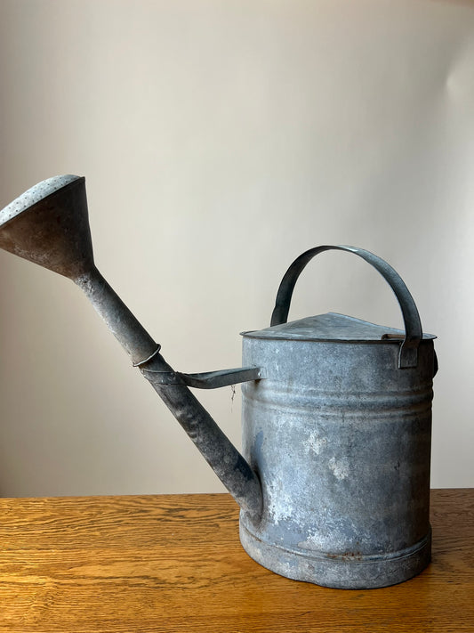 Vintage Hungarian Zinc Watering Can – Rustic Garden Decor