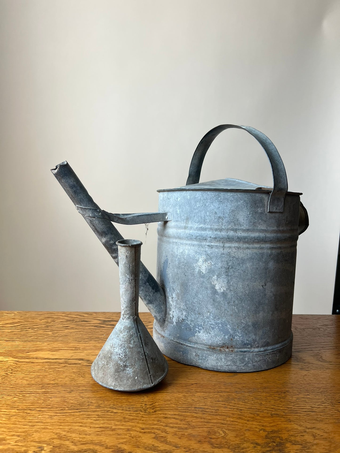 Vintage Hungarian Zinc Watering Can – Rustic Garden Decor