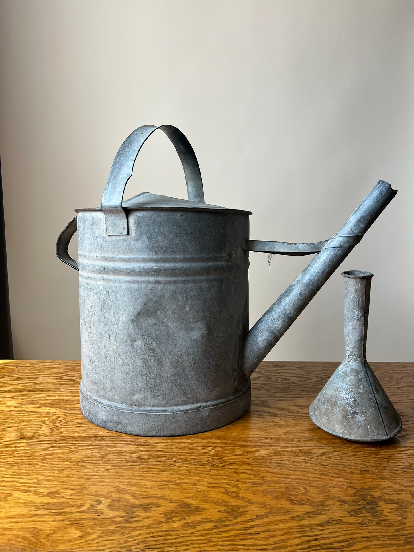 Vintage Hungarian Zinc Watering Can – Rustic Garden Decor