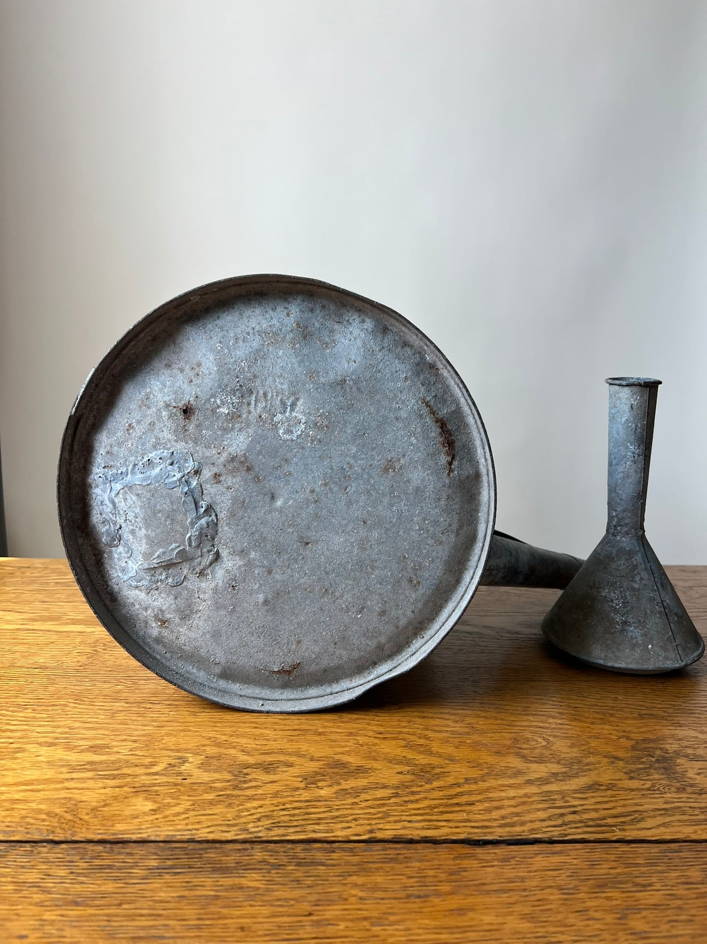 Vintage Hungarian Zinc Watering Can – Rustic Garden Decor