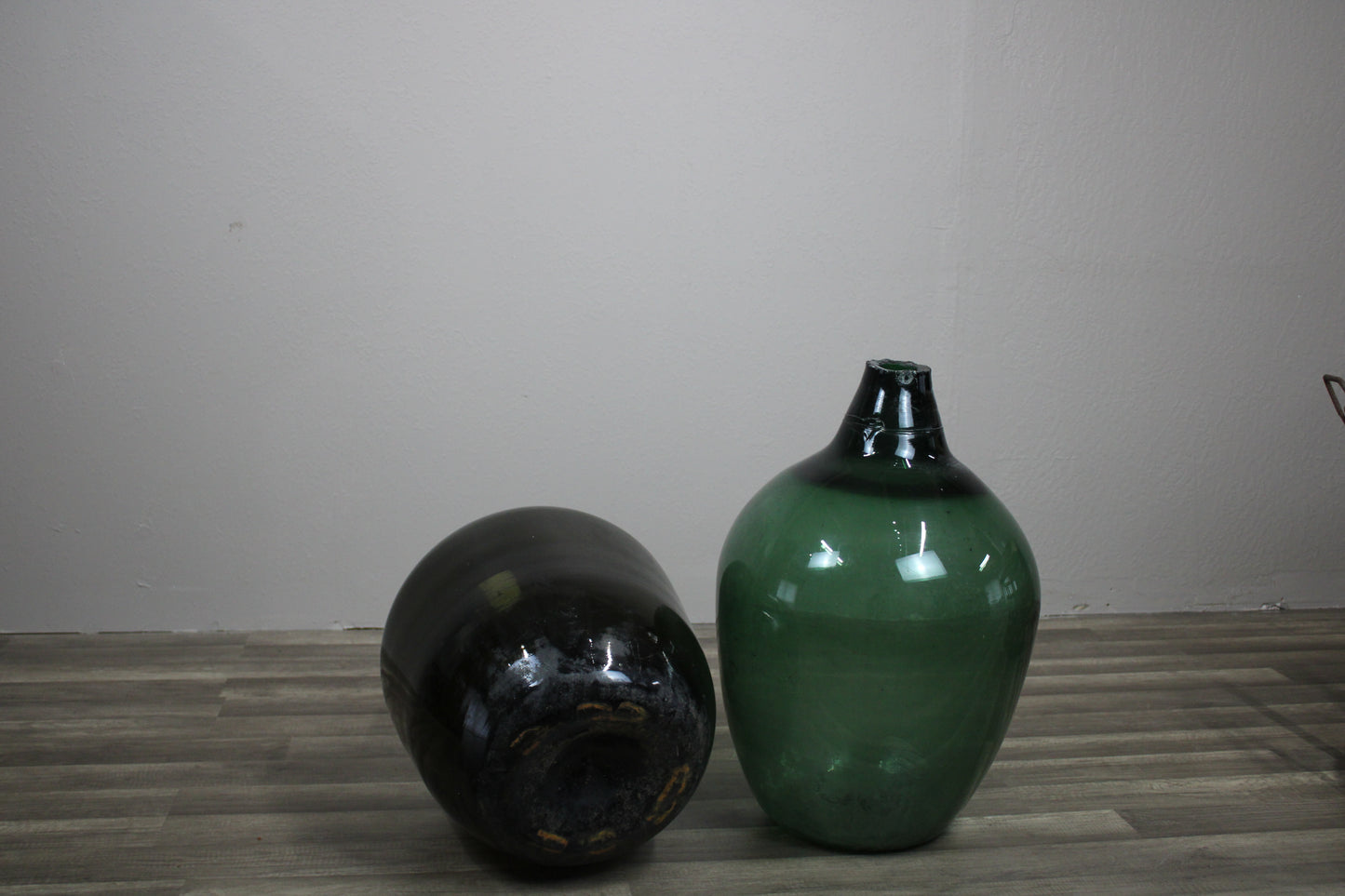 Pair of Eastern European Vintage Fermenting Jugs