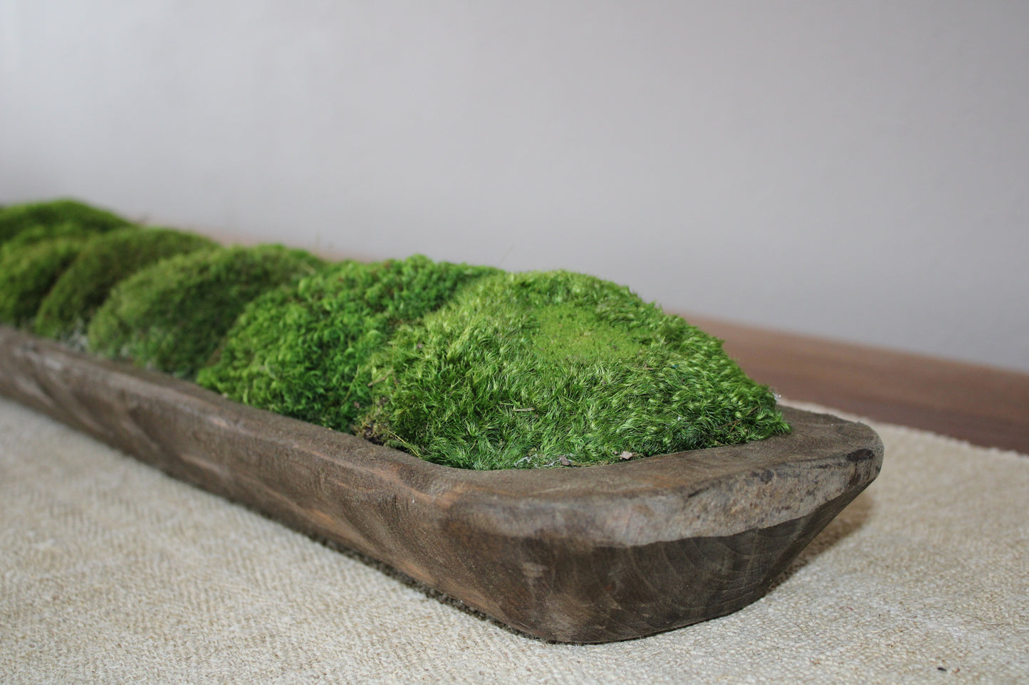 Rustic Moss Filled Dough Bowl