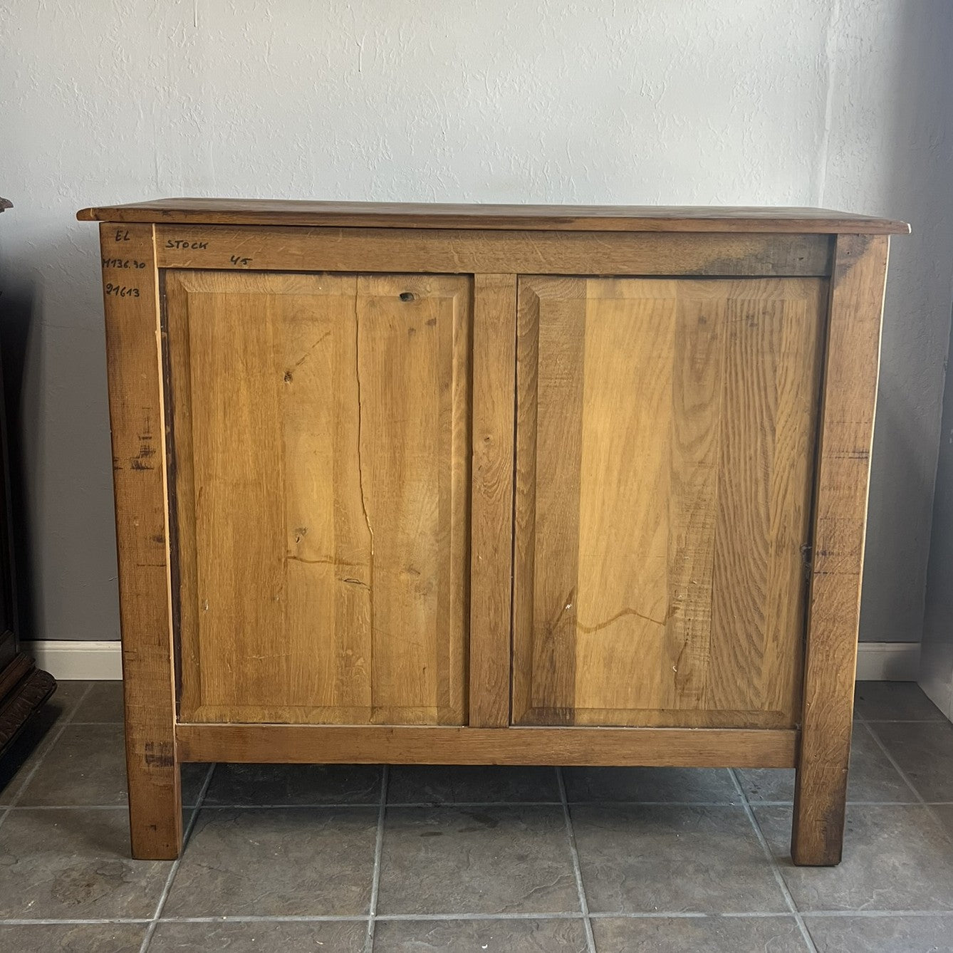 Vintage French Oak 2-Door Buffet with Drawers – Classic Provincial Sideboard