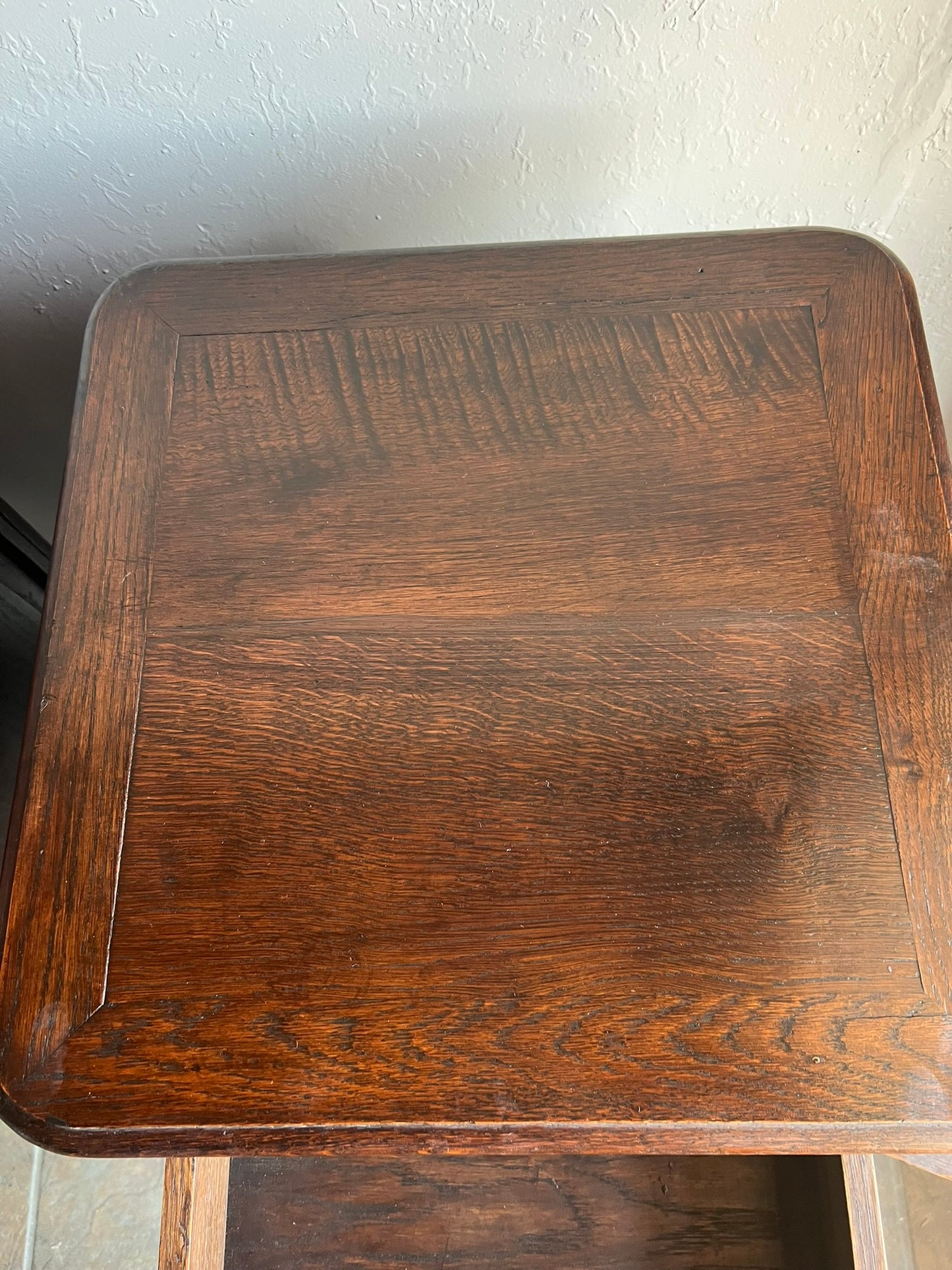 Pair of Vintage Belgian Dark Oak Nightstands – Louis XV Style Bedside Tables #128