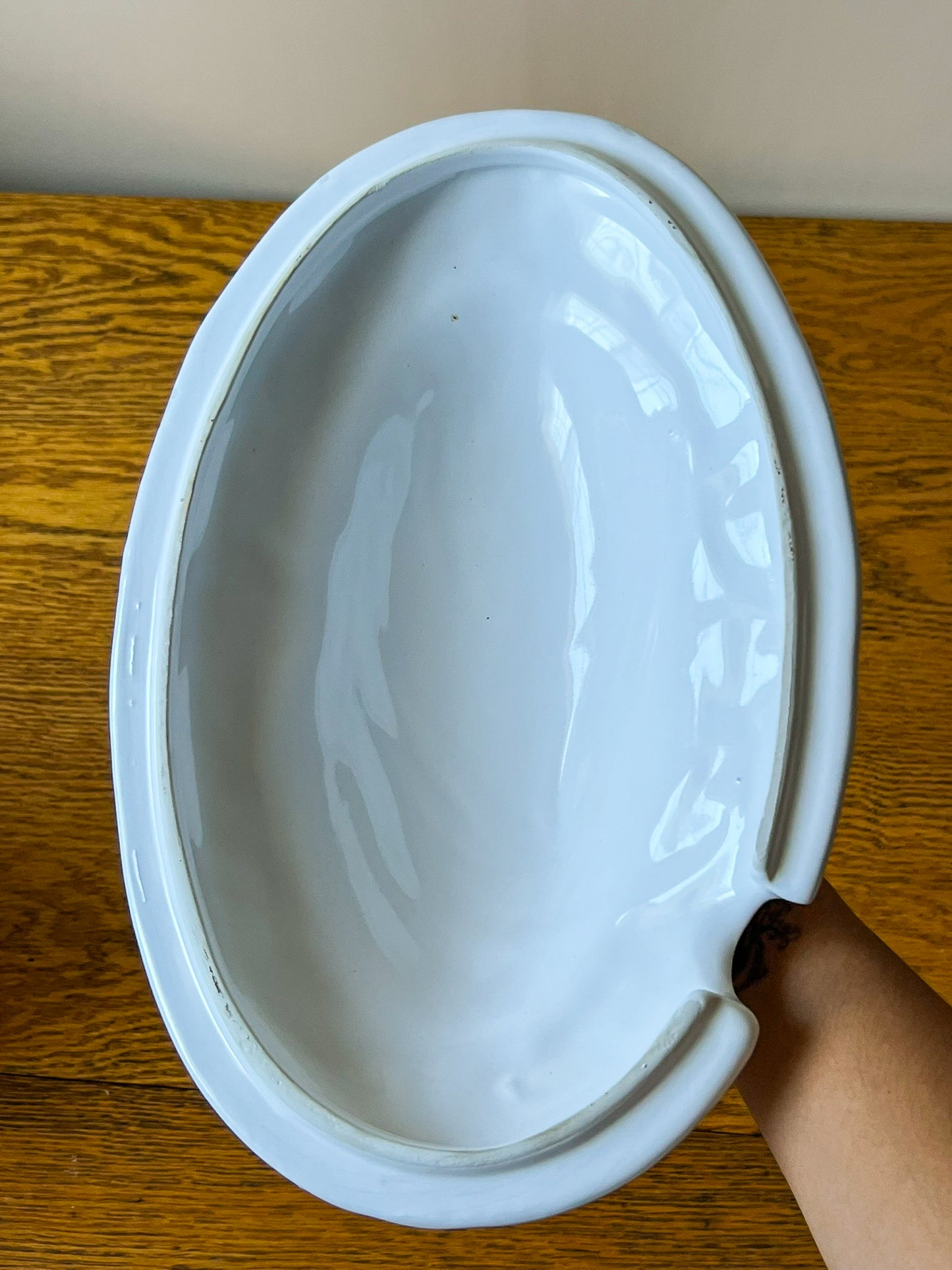 Vintage European White Porcelain Tureen with Floral Lid – Ornate Soup Serving Dish
