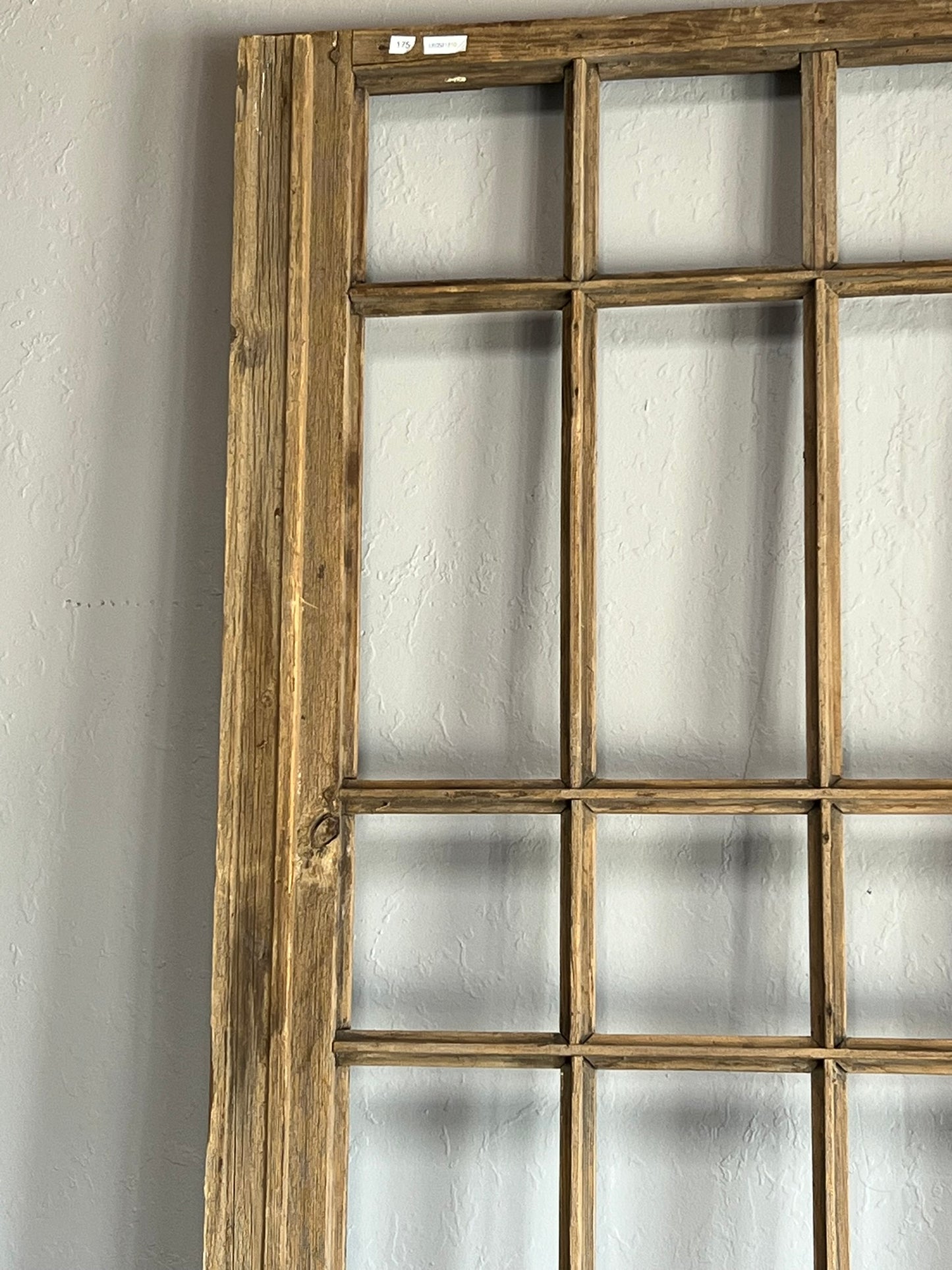 Vintage Hungarian Wood Window Frame – Rustic Farmhouse Architectural Salvage Decor