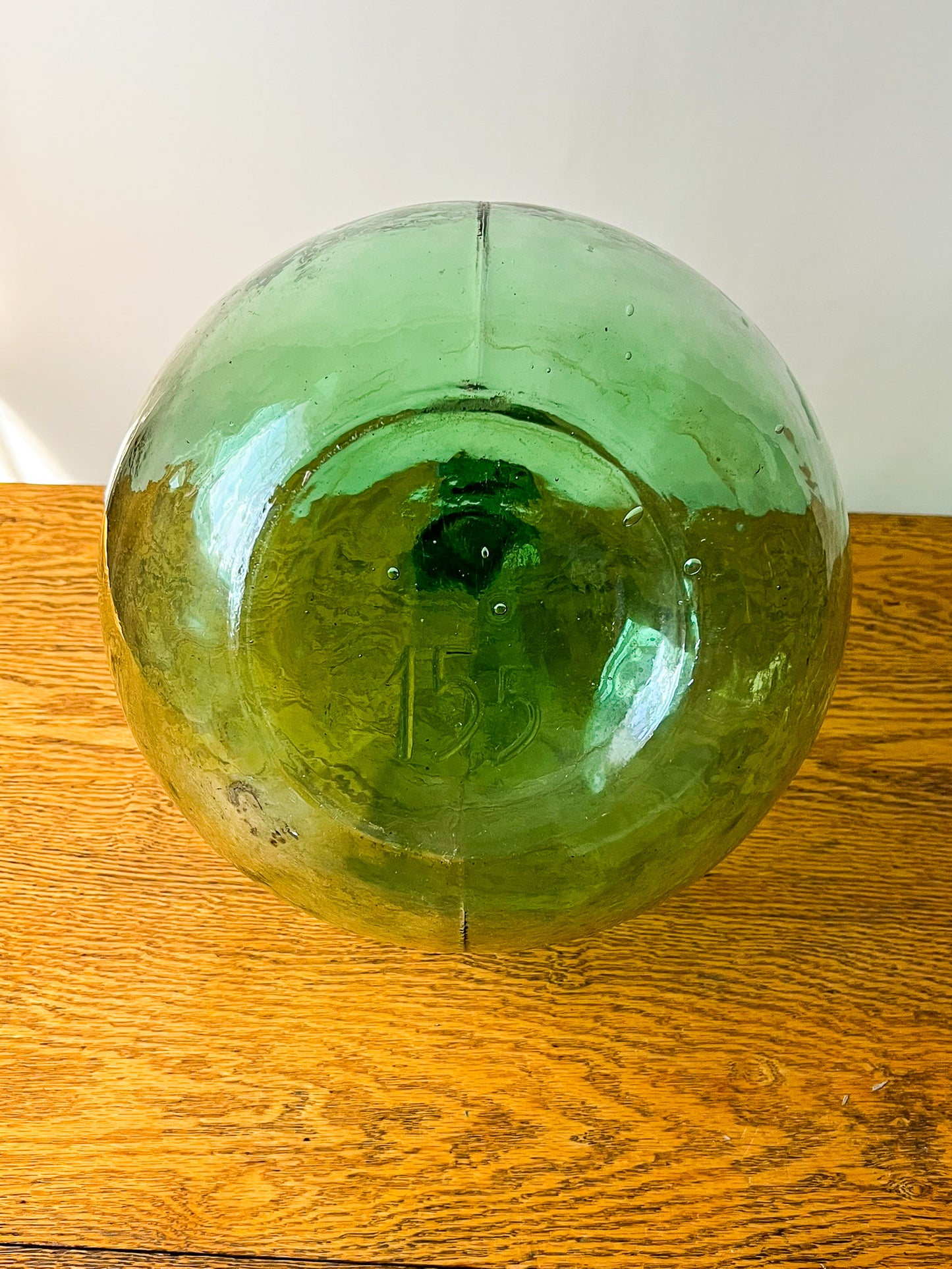 Vintage Large Hungarian Light Green Demijohn