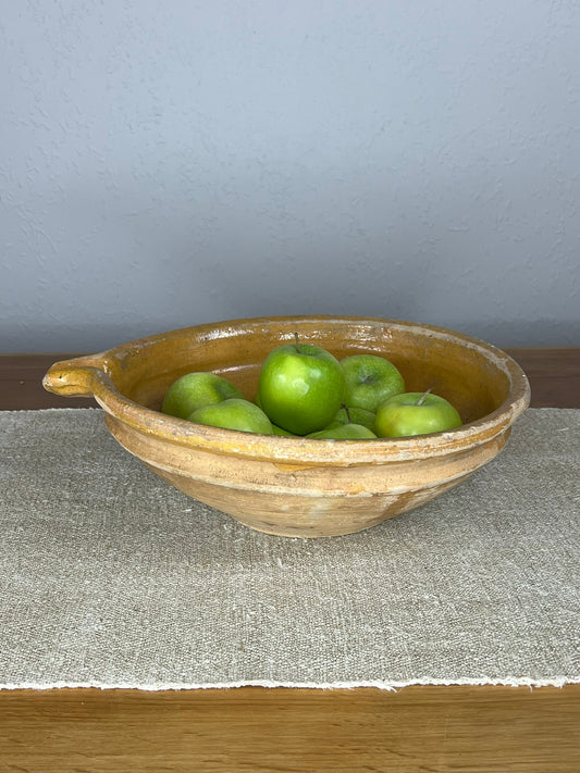 Antique French Terracotta Creamer Bowl