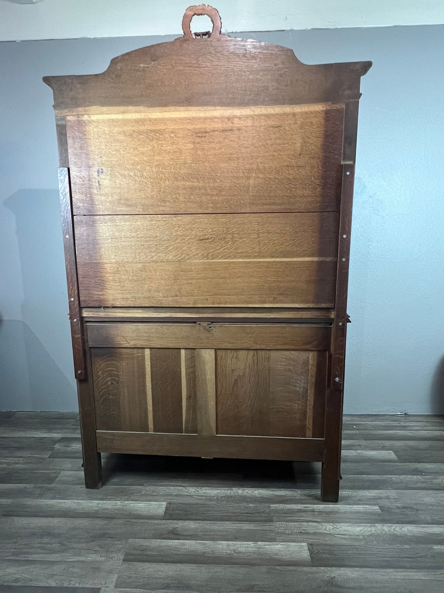 Antique French Walnut Parquet Dresser - Louis XIV styled with Mirror